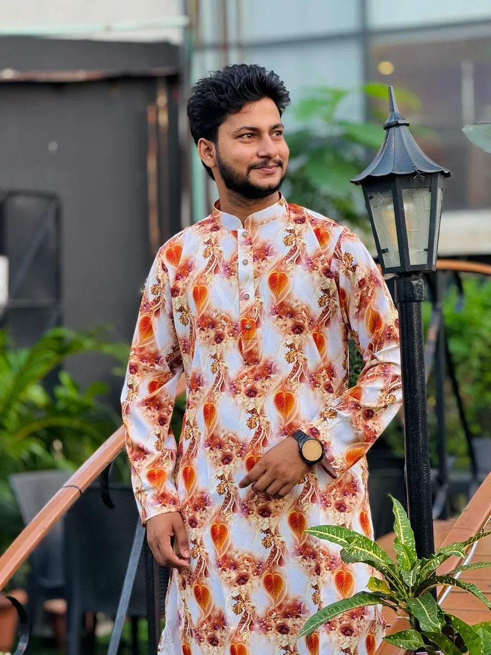 চায়না স্টিজ কাপড়ের থ্রিডি প্রিন্ট পাঞ্জাবি code:8