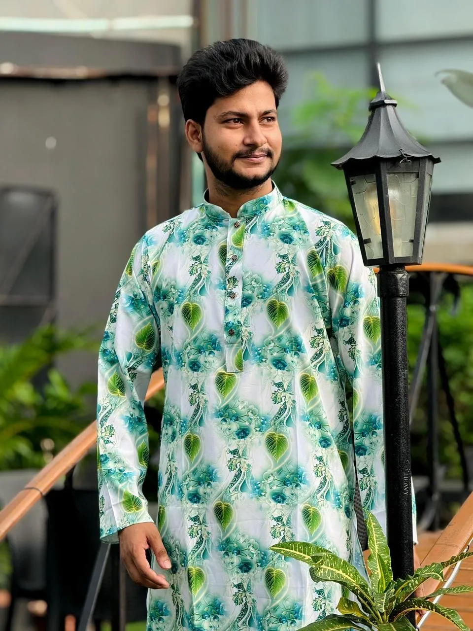 চায়না স্টিজ কাপড়ের থ্রিডি প্রিন্ট পাঞ্জাবি code:7